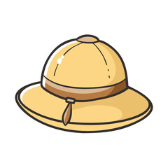 safari hat icon, safari hat vector illustration-simple illustration of safari hat, perfect for safari hat logos and icons