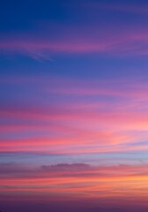Fototapeta premium Photo Vibrant Pink Orange and Blue Sunset Sky