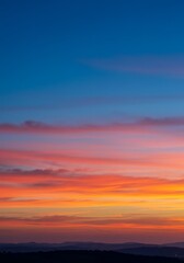 Naklejka premium Photo Vibrant Sunset Sunrise Colorful Sky Cloudscape