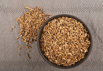 Milk thistle seeds, silybum marianum grains, dry blessed milkthistle fruits, variegated thistle kernels