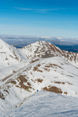 Smrek, Ostry Rohac and Volovec from Baranec hill in Western Tatras mountains in Slovakia