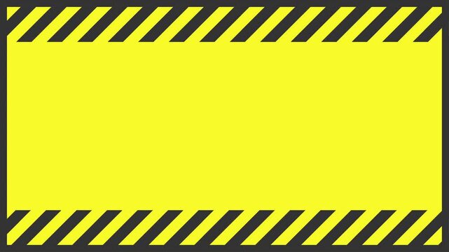 危険・警告のアニメーション背景　黄色と黒
