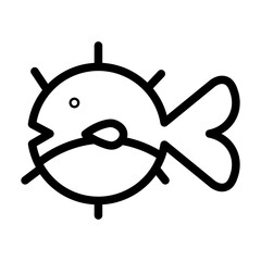 blowfish line icon