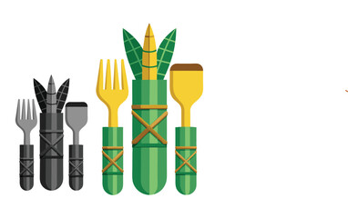 Smoothtalk Bamboo Cutlery Set – Eco-Friendly Reusable Flatware for Sustainable Living, bamboo cutlery, eco friendly cutlery, reusable cutlery set, bamboo utensils, travel cutlery. 