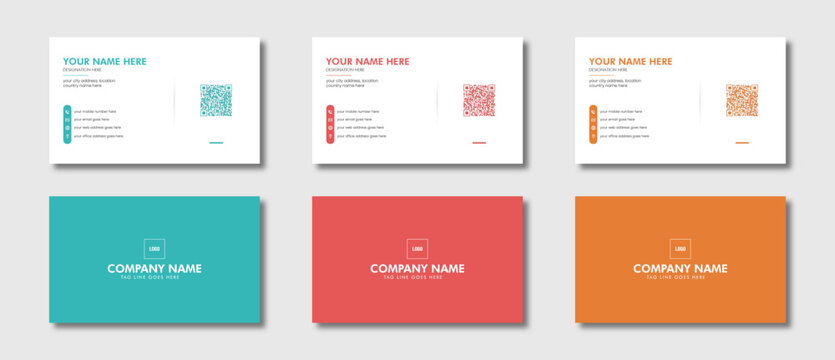 Business card design template, modern simple clean professional minimalist visiting card design, corporate identity
