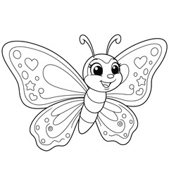 Intricate Butterfly Coloring Page