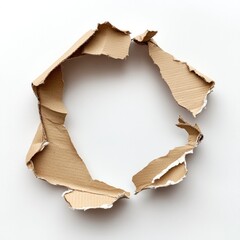 Ripped cardboard circle