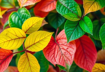 Abstract colorful leaf design.