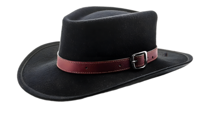 Stylish Black Cowboy Hat with a Burgundy Band: A Perfect Accessory for Adventure and Fashion