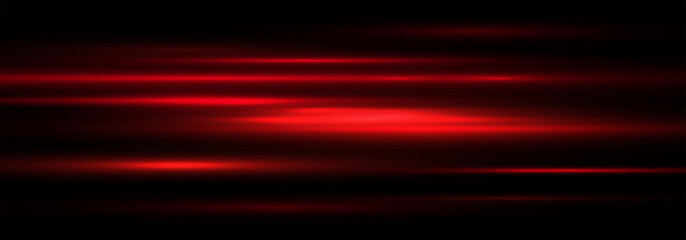 Glowing horizontal red light line with radiant shine and beam effect. Futuristic , flare, and neon glow.