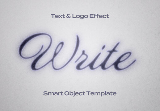 Print Printer Paper Text Logo Style Effect Mockup Logotype Template Shape