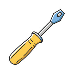 screwdriver icon, screwdriver vector illustration-simple illustration of screwdriver, perfect for screwdriver logos and icons