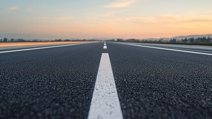 Futuristic highway construction progress urban area gigapixel image vibrant sunset ground view modern engineering