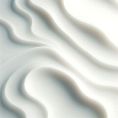 Obraz premium Smooth Creamy White Surface with Wavy Patterns