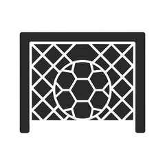 goal icon vector silhouette illustration isolated on white background