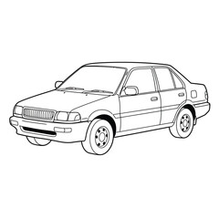 Cute Cartoon Car Illustration