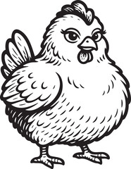 cartoon chicken vector