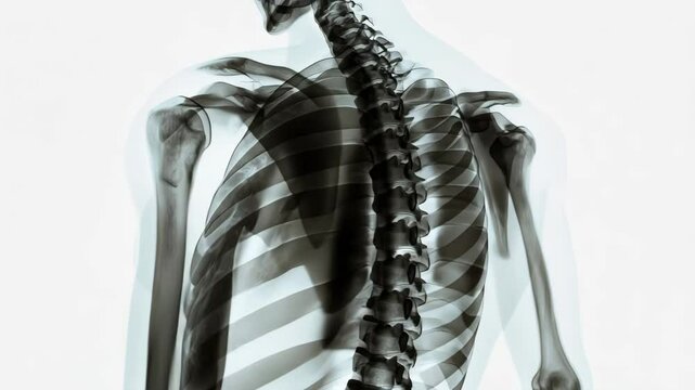 4K 360&deg; Rotating X-Ray of Human Lungs | Medical Imaging Animation | Respiratory System Scan for Healthcare and Science Use