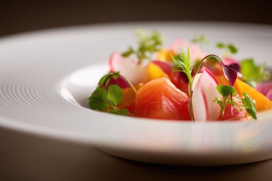 close-up of harmonious fusion in gastronomy blending flavors and cultures