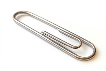 A simple metal paperclip