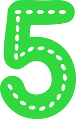 5 숫자 드로잉 아이콘(drawing icon)