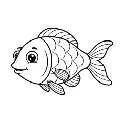 Cute Cartoon Fish Illustration