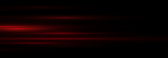 Red Glowing Light Streak with Horizontal Flare and Shine. Futuristic Neon Trail Effect with Bright Glow and Beam Overlay on Transparent Background for Modern Technology or Abstract Design