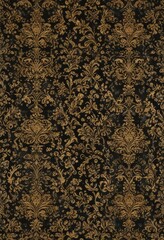 Intricate gold & black damask pattern, seamless vintage wallpaper design ,  wall,  scroll