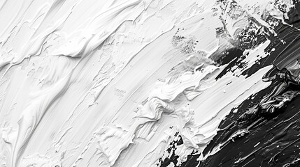 Fototapeta premium White Acrylic Paint Brush on Wooden Board – DIY Home Decor Concept