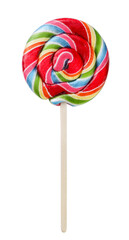 Lollipop candy on a stick on a white background. Isolated