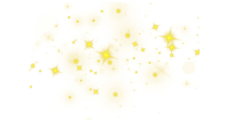 Png golden glitter sparkle with bright light flare and festive stardust glow on christmas...