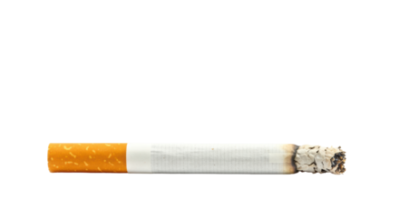 Isolated Burning Cigarette Ash Smoke