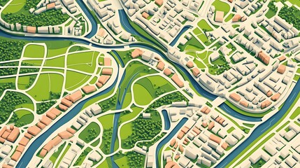 Obraz premium urban map with detailed terrain showcasing gis geodat mapping concepts perfect for visualizing city planning geographic analysis and digital cartography .