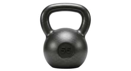Isolated Black Kettlebell Gym Fitness