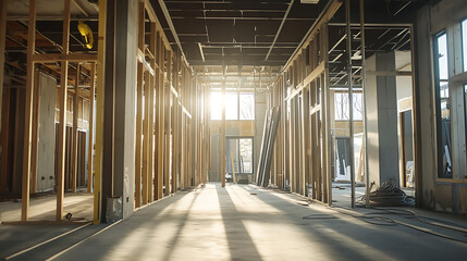 Obraz premium Industrial night construction with concrete mix in progress high resolution picture