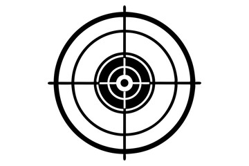 target icon vector silhouette illustration isolated on white background