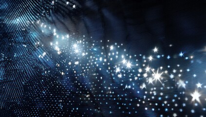 3D LED Wall with a sparkling starfield twinkling effect, as if thousands of stars are alive.