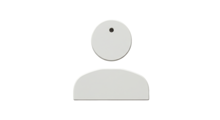 Isolated Generic Avatar Icon White Shape