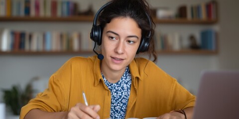 Teacher providing real-time feedback in online learning session