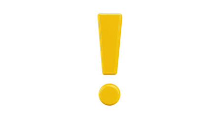 Isolated Yellow Exclamation Mark Point of Attention