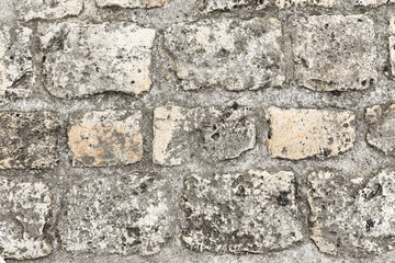 A close up of a brick sidewalk with a lot of texture