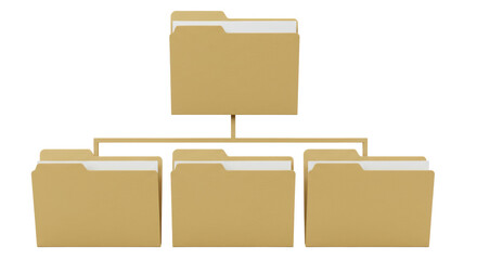 Isolated File Structure Hierarchy Folder Organization