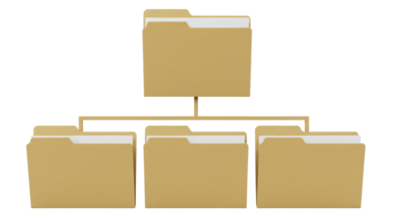 Isolated File Structure Hierarchy Folder Organization
