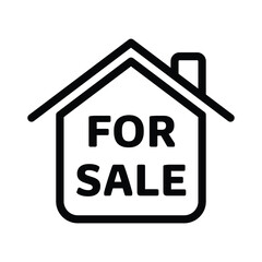 Real Estate icon. For sale symbol. House for sale sign