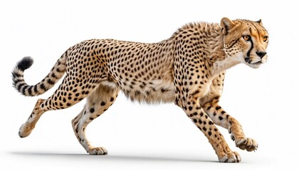 Fototapeta premium Cheetah on the move, graceful animal, animal welfare, safari. Wild cat, predator