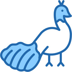 Vector Icon Peacock, Animals, Zoology, Ornithology, Fauna, Wild Life