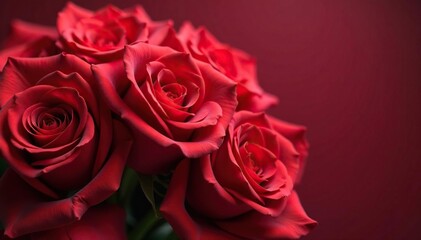 Obraz premium A vibrant bouquet of red roses, expressing gratitude and appreciation , love, grateful, birthday