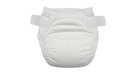 Isolated White Baby Diaper