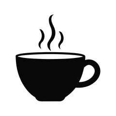Coffee Cup Steam Vector Silhouette
