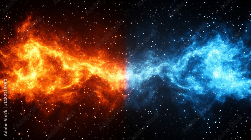 Wall mural a stunning array of stars set against the vast expanse of the universe creates an intricate tapestry